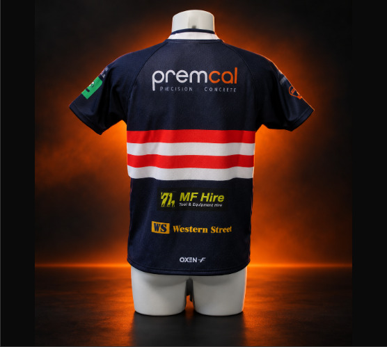 Doncaster Knights shirt featuring PremCal sponsorship